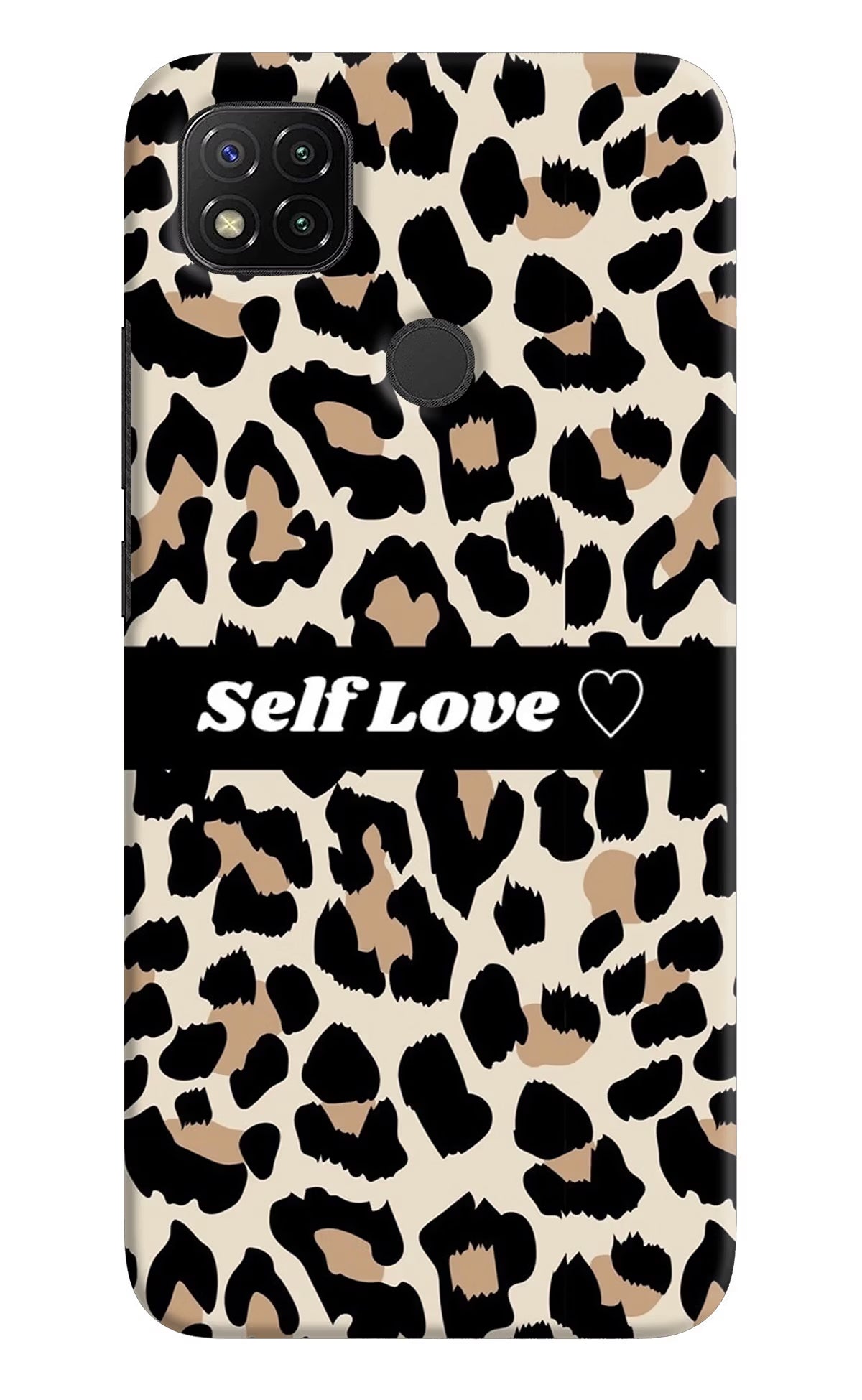 Leopard Print Self Love Redmi 9 Hard Case Back Cover by Casekaro