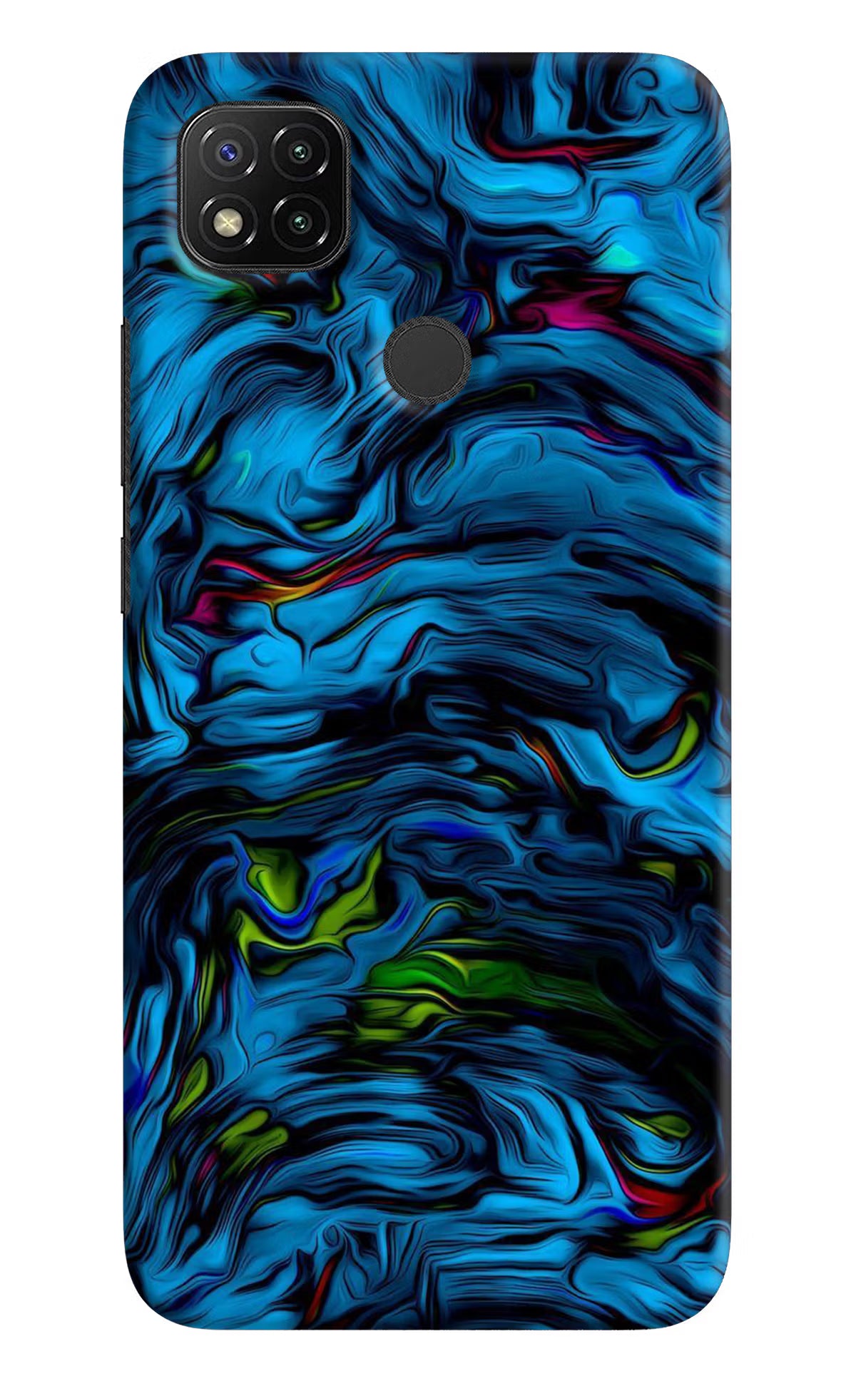 Dark Blue Abstract Redmi 9 Hard Case Back Cover by Casekaro