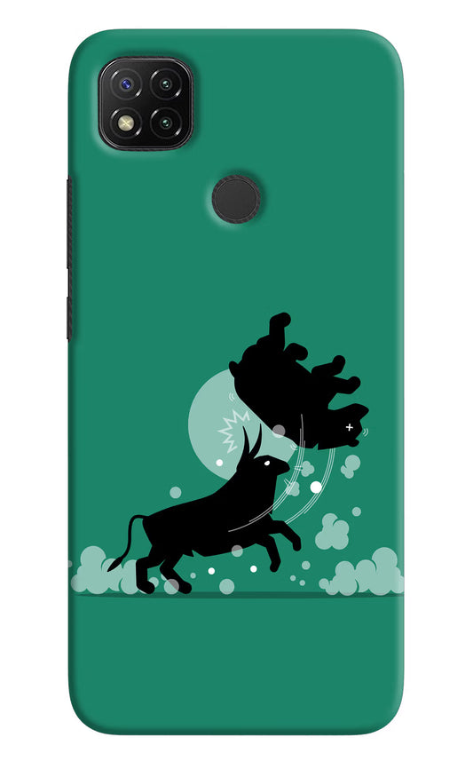 Bull Conqueror Redmi 9 Hard Case Back Cover by Casekaro
