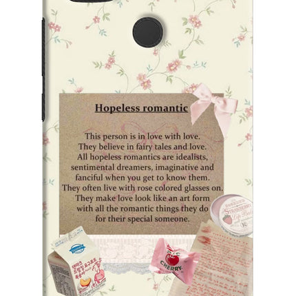 Hopeless Romantic Redmi 9 Hard Case Back Cover by Casekaro