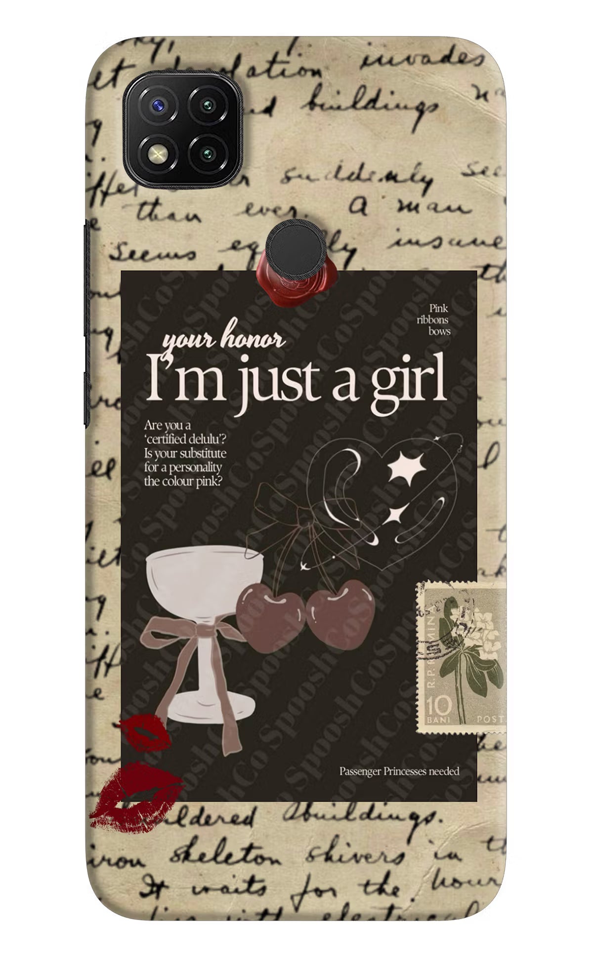 I am just a girl Redmi 9 Hard Case Back Cover by Casekaro