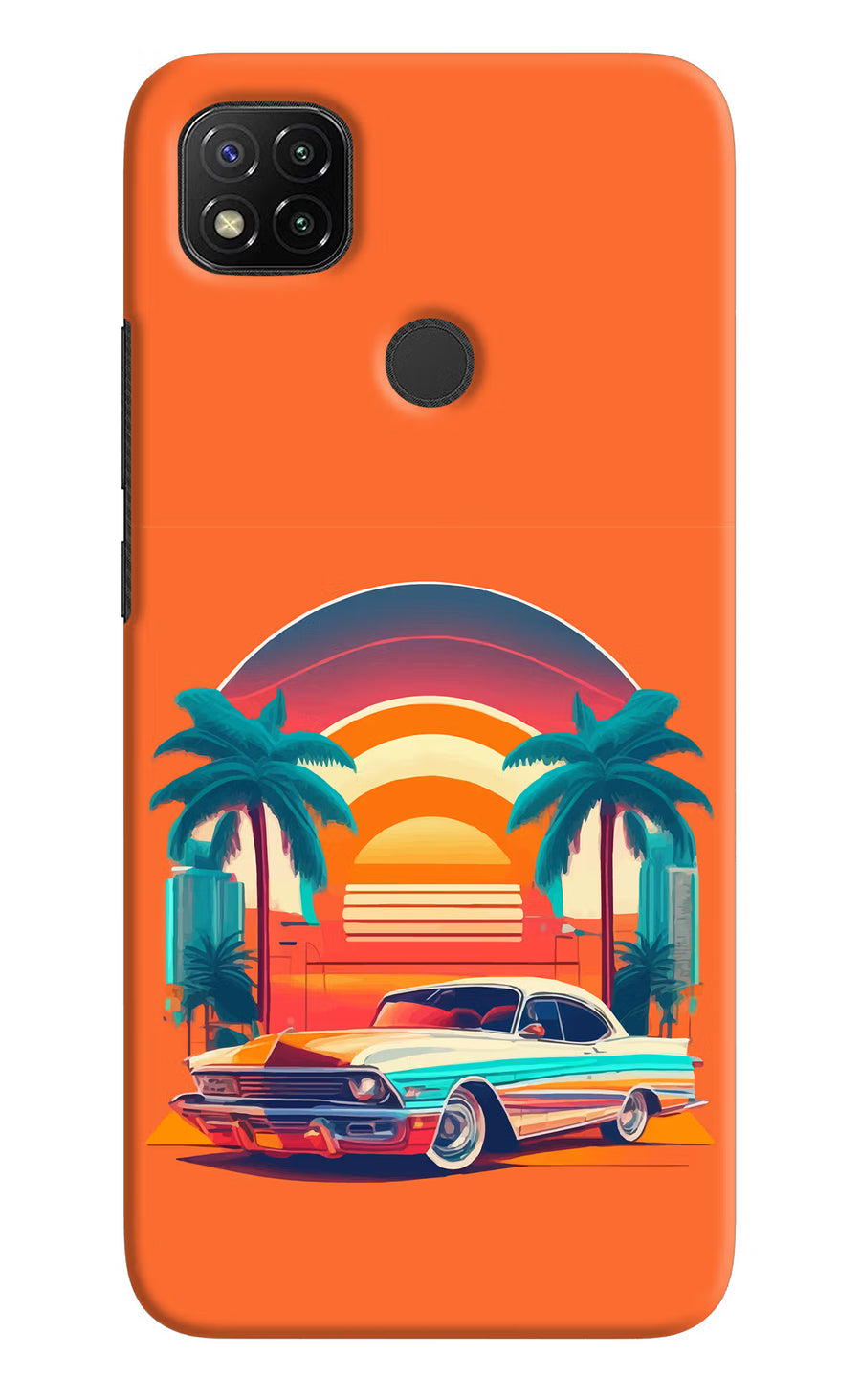 Palm Drive 80s Redmi 9 Back Cover, Hard case