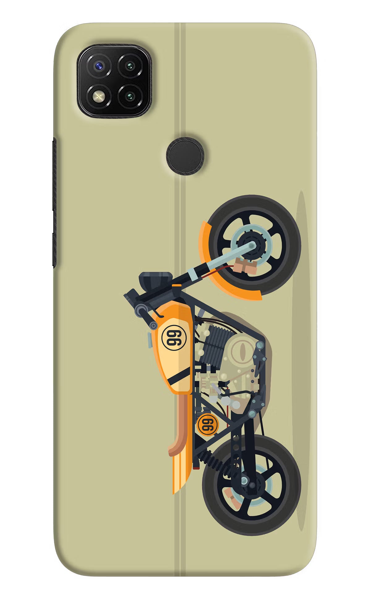 Vertical Speedster Redmi 9 Hard Case Back Cover by Casekaro