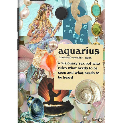 Aquarius Zodiac Redmi 9 Hard Case Back Cover by Casekaro