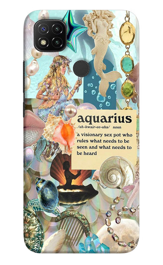 Aquarius Zodiac Redmi 9 Hard Case Back Cover by Casekaro