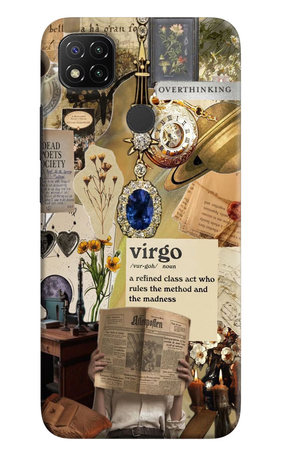 Virgo Zodiac Redmi 9 Hard Case Back Cover by Casekaro