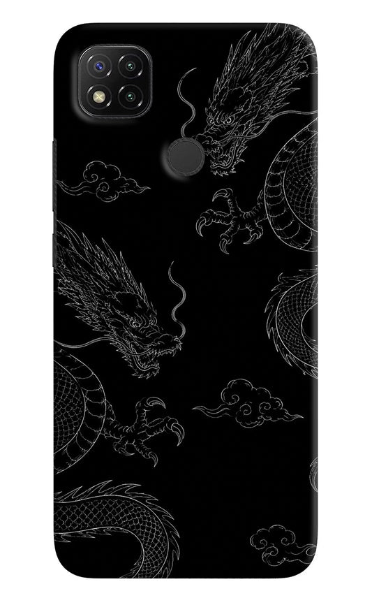 Twin Dragons Redmi 9 Hard Case Back Cover by Casekaro
