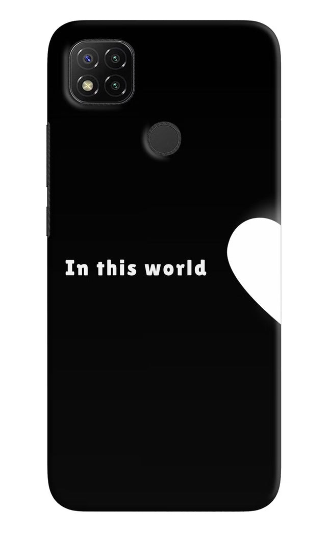 This World Redmi 9 Hard Case Back Cover by Casekaro