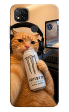 Gamer Cat Energy Redmi 9 Hard Case Back Cover by Casekaro