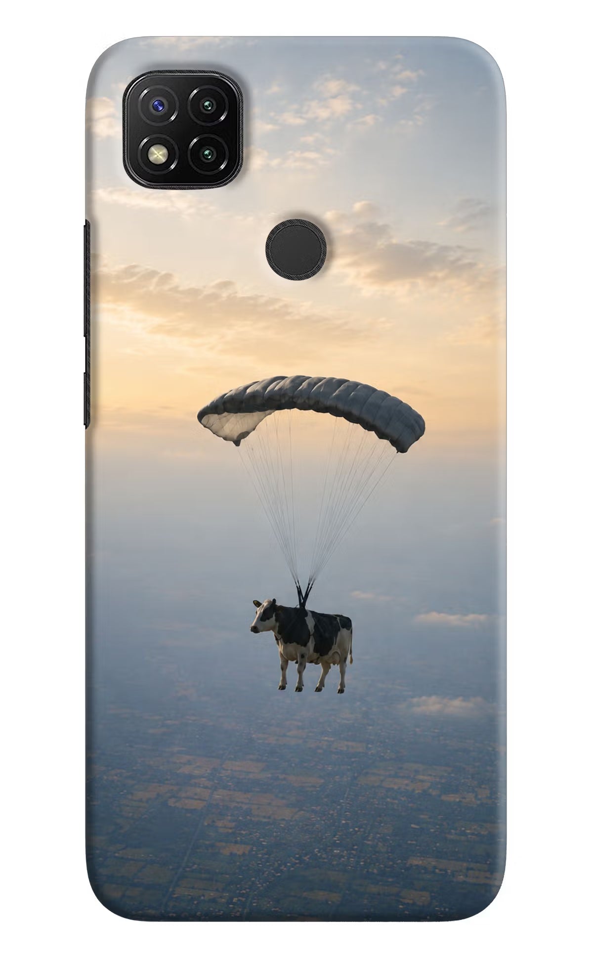 Skydiving Cow Redmi 9 Back Cover