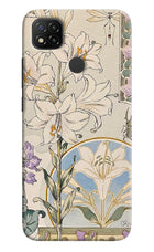 White Lily Redmi 9 Hard Case Back Cover by Casekaro