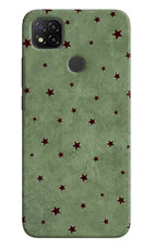 Green Stars Redmi 9 Hard Case Back Cover by Casekaro