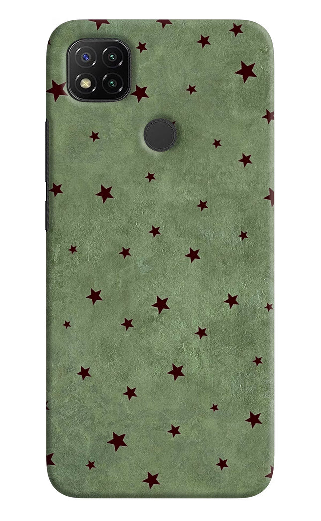 Green Stars Redmi 9 Hard Case Back Cover by Casekaro