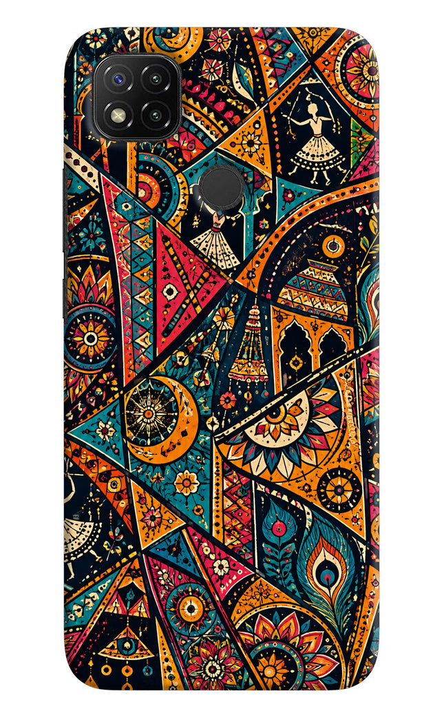 Folk Print Redmi 9 Hard Case Back Cover by Casekaro