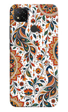 White Mayura Redmi 9 Back Cover