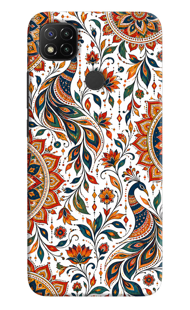 White Mayura Redmi 9 Hard Case Back Cover by Casekaro