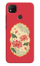 Pink Lotus Redmi 9 Hard Case Back Cover by Casekaro