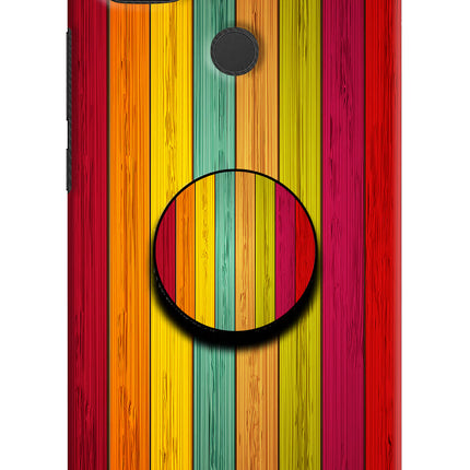 Multicolor Wooden Redmi 9 Pop Case by Casekaro