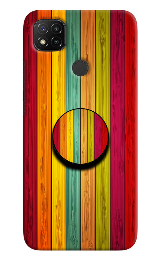 Multicolor Wooden Redmi 9 Pop Case by Casekaro