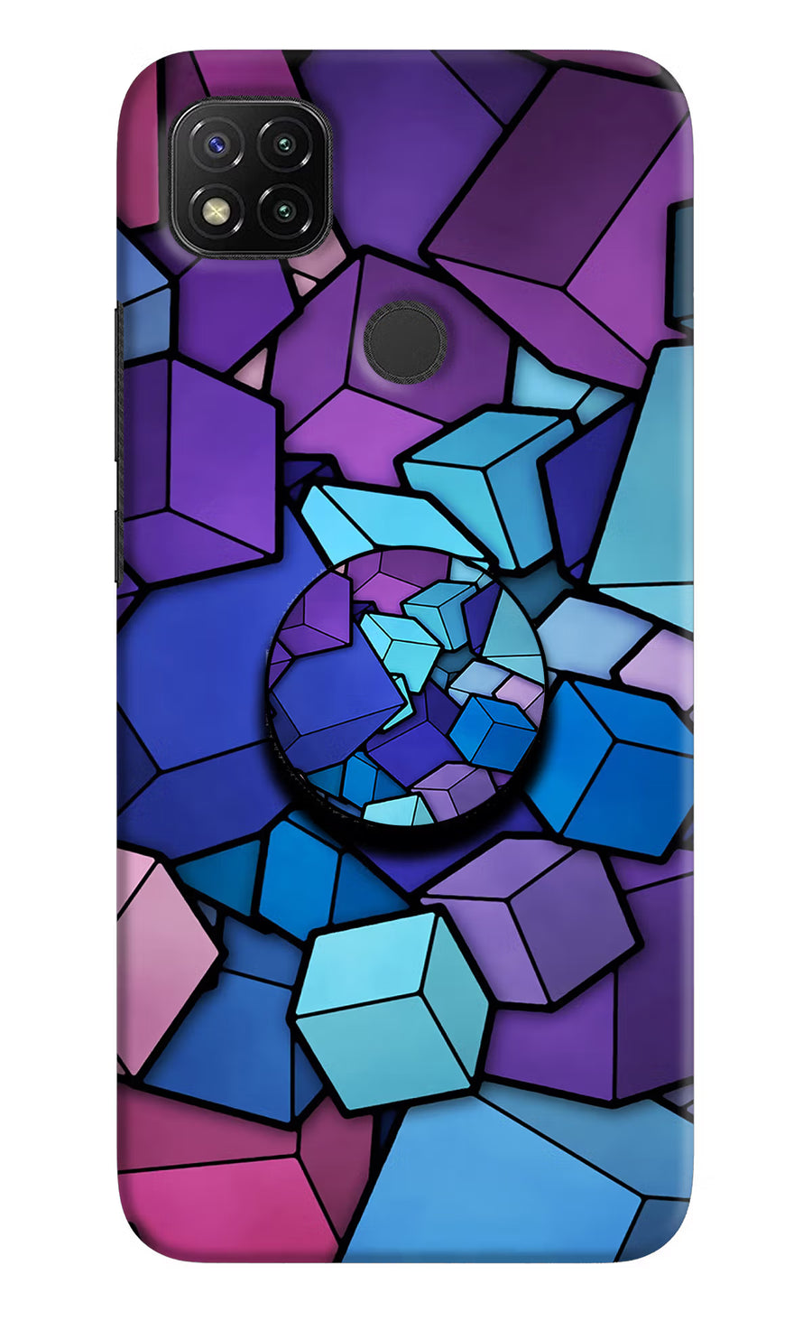 Cubic Abstract Redmi 9 Pop Case, Hard case