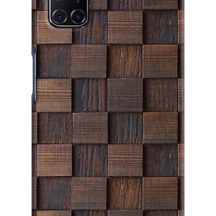 Wooden Cube Design Oppo A52 Hard Case Back Cover by Casekaro