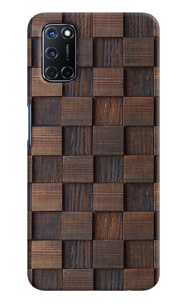 Wooden Cube Design Oppo A52 Hard Case Back Cover by Casekaro