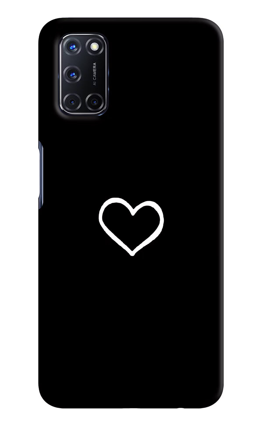 Heart Oppo A52 Back Cover, Hard case