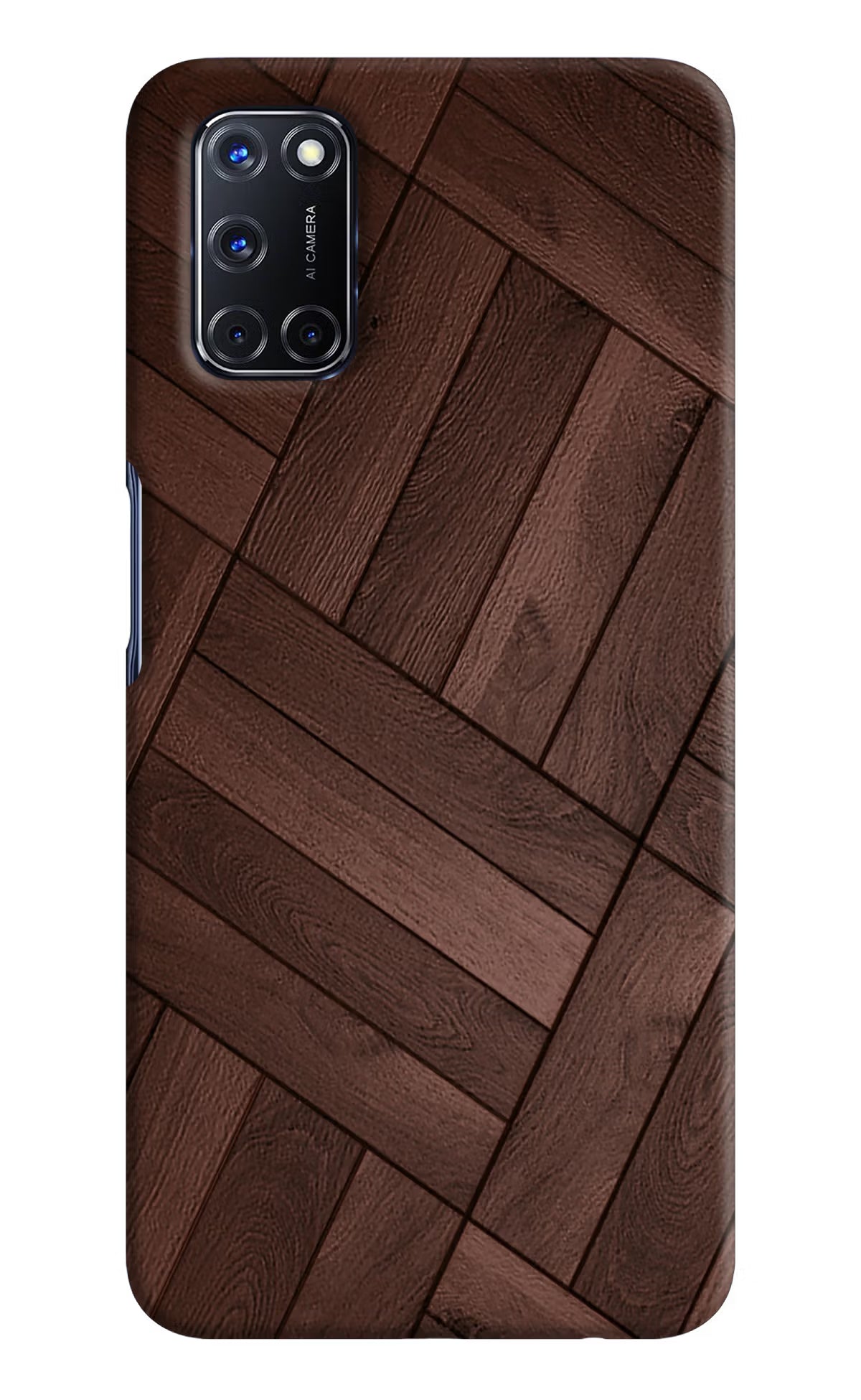 Wooden Texture Design Oppo A52 Hard Case Back Cover by Casekaro