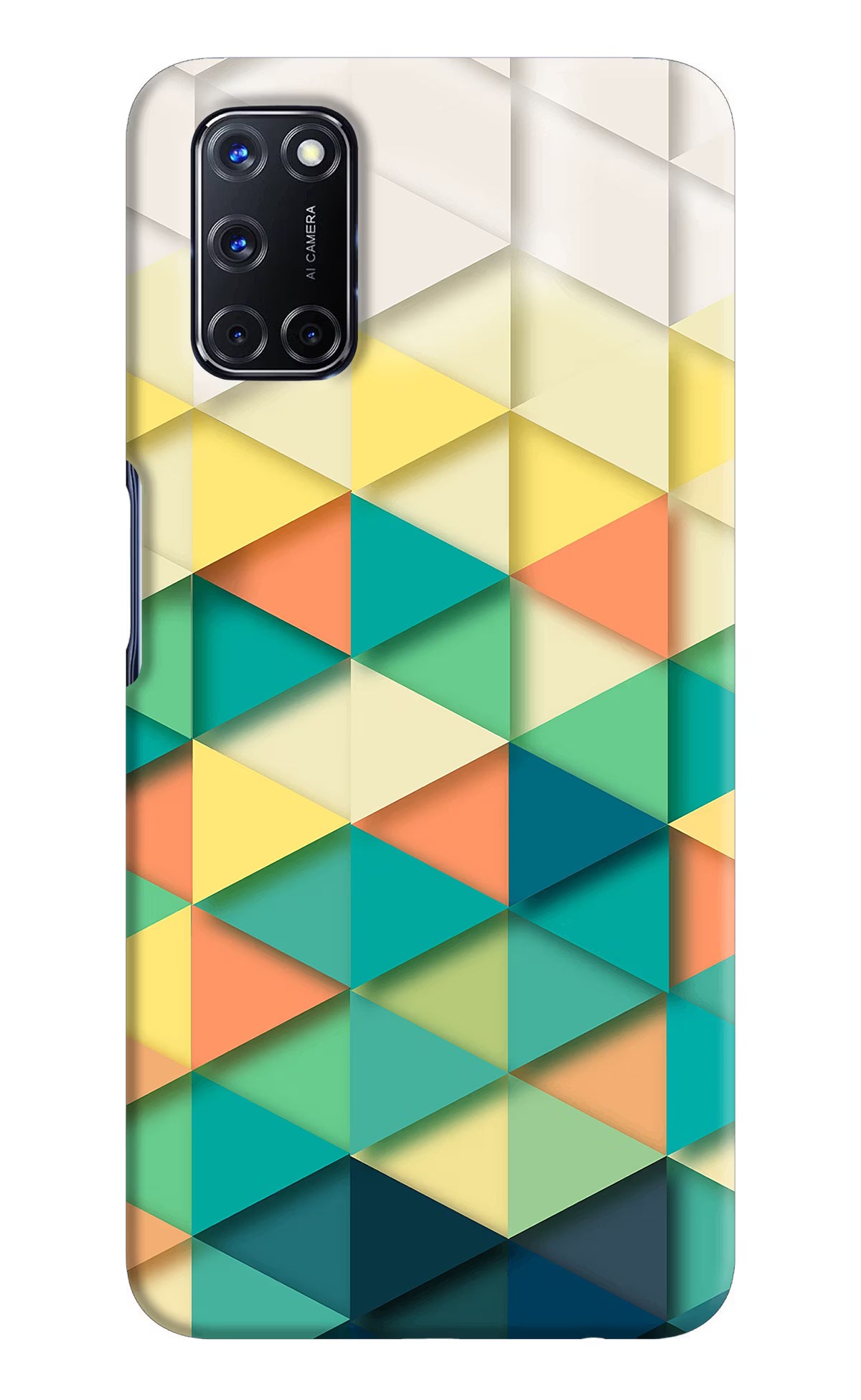 Abstract Oppo A52 Hard Case Back Cover by Casekaro