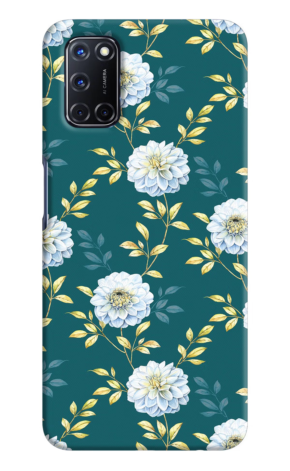 Flowers Oppo A52 Hard Case Back Cover by Casekaro