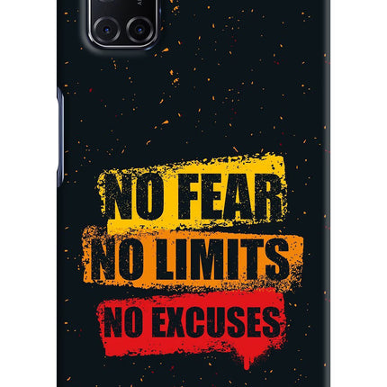 No Fear No Limits No Excuse Oppo A52 Hard Case Back Cover by Casekaro
