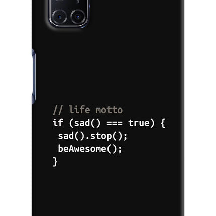 Life Motto Code Oppo A52 Hard Case Back Cover by Casekaro