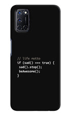 Life Motto Code Oppo A52 Hard Case Back Cover by Casekaro