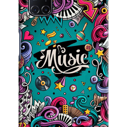 Music Graffiti Oppo A52 Hard Case Back Cover by Casekaro
