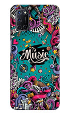 Music Graffiti Oppo A52 Hard Case Back Cover by Casekaro