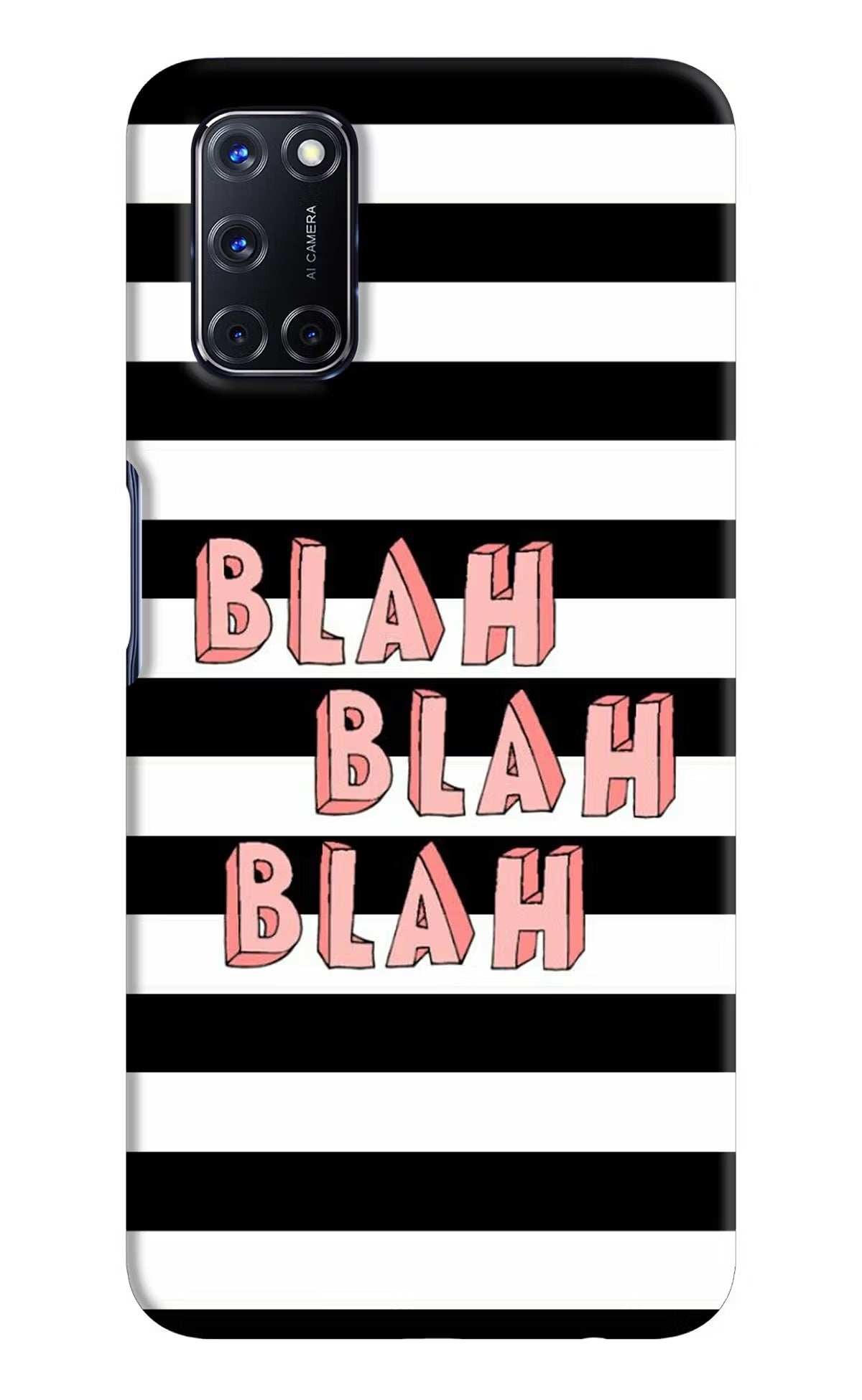 Blah Blah Blah Oppo A52 Hard Case Back Cover by Casekaro