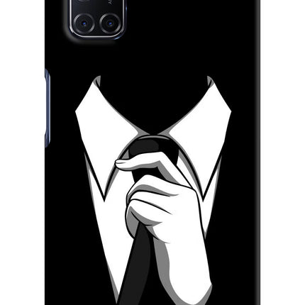 Black Tie Oppo A52 Hard Case Back Cover by Casekaro