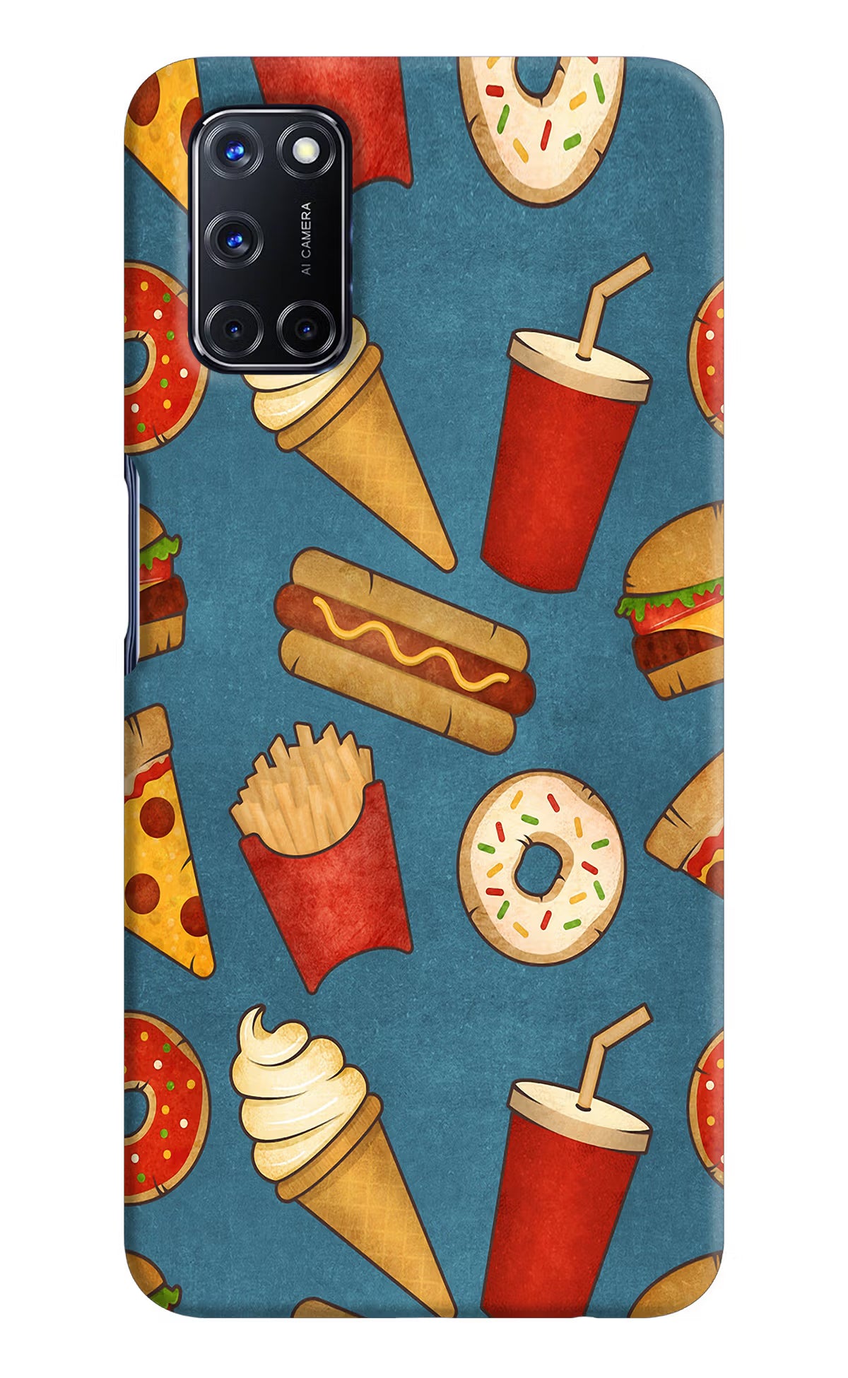 Foodie Oppo A52 Hard Case Back Cover by Casekaro