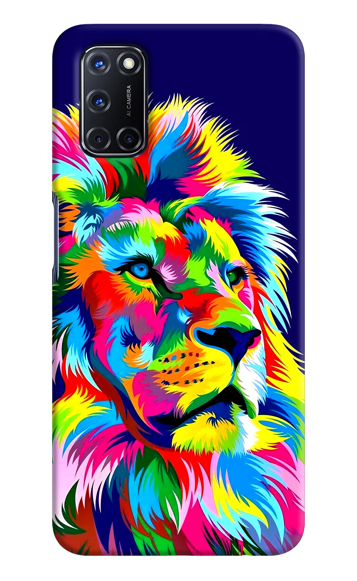 Vector Art Lion Oppo A52 Hard Case Back Cover by Casekaro