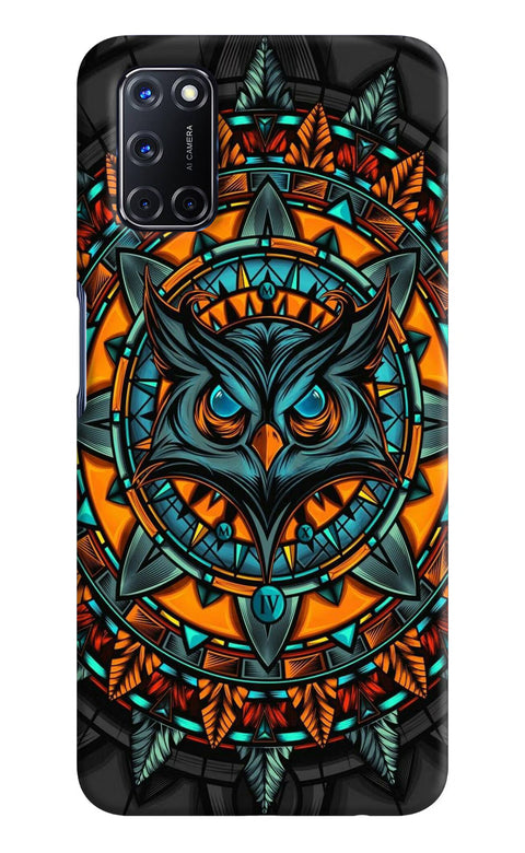 Angry Owl Art Oppo A52 Back Cover