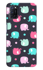Elephants Oppo A52 Hard Case Back Cover by Casekaro