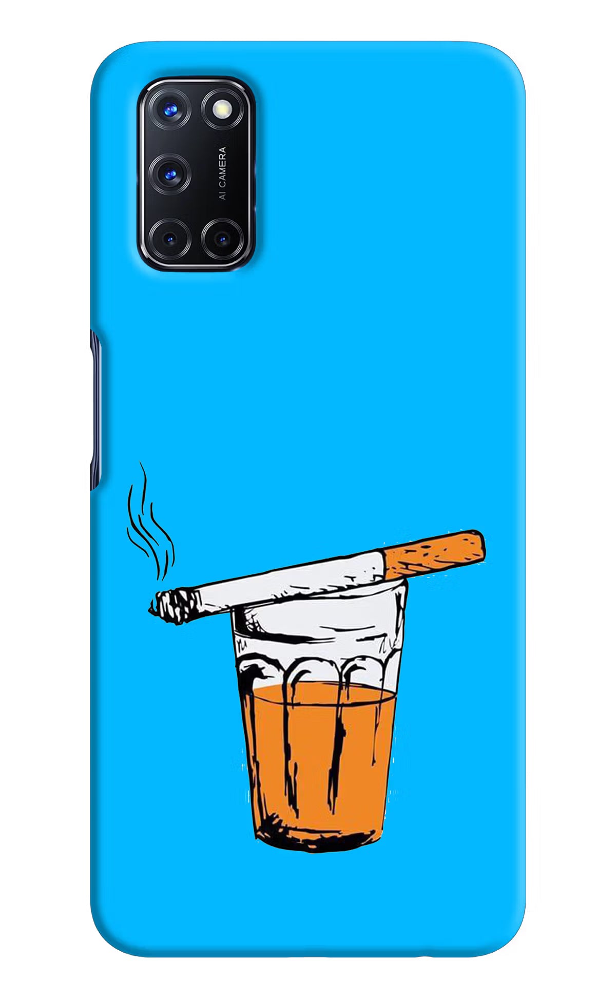 Chai Sutta Oppo A52 Hard Case Back Cover by Casekaro