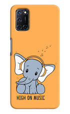 High On Music Oppo A52 Hard Case Back Cover by Casekaro