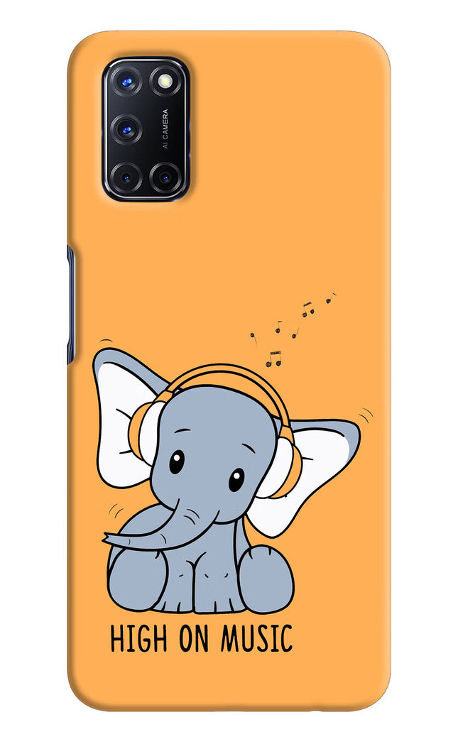 High On Music Oppo A52 Hard Case Back Cover by Casekaro