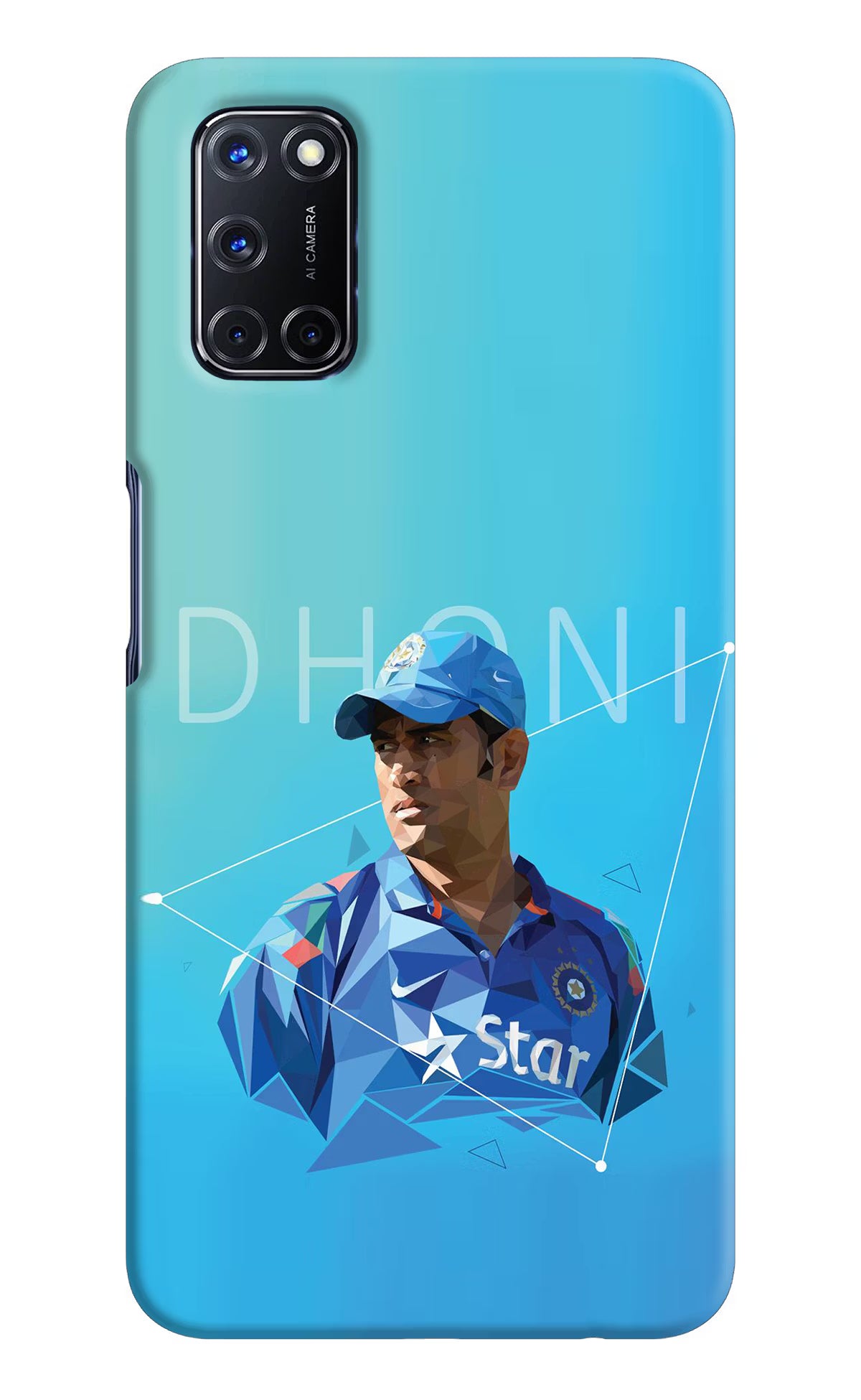 Dhoni Artwork Oppo A52 Hard Case Back Cover by Casekaro
