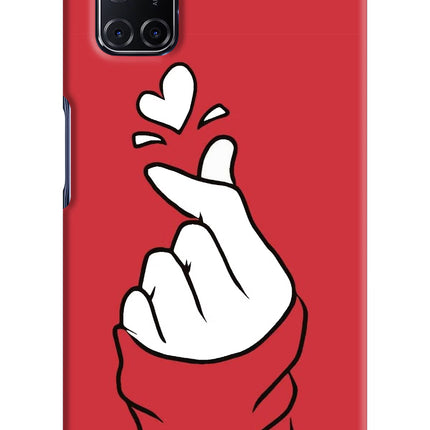 Korean Love Sign Oppo A52 Hard Case Back Cover by Casekaro