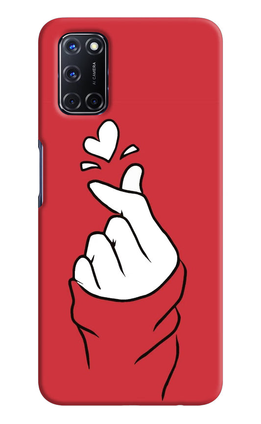 Korean Love Sign Oppo A52 Hard Case Back Cover by Casekaro