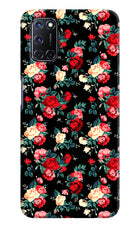 Rose Pattern Oppo A52 Hard Case Back Cover by Casekaro