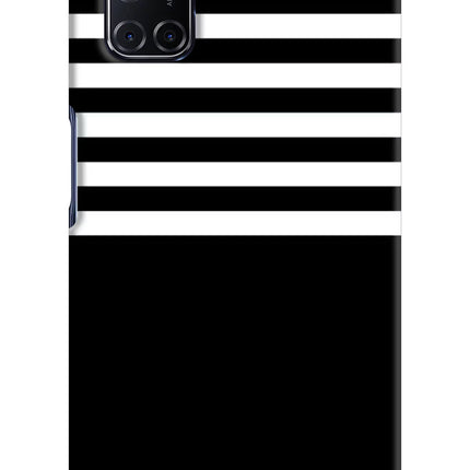 Black and White Print Oppo A52 Hard Case Back Cover by Casekaro