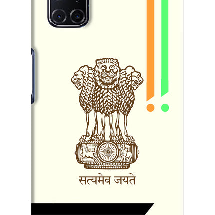 Satyamev Jayate Brown Logo Oppo A52 Hard Case Back Cover by Casekaro